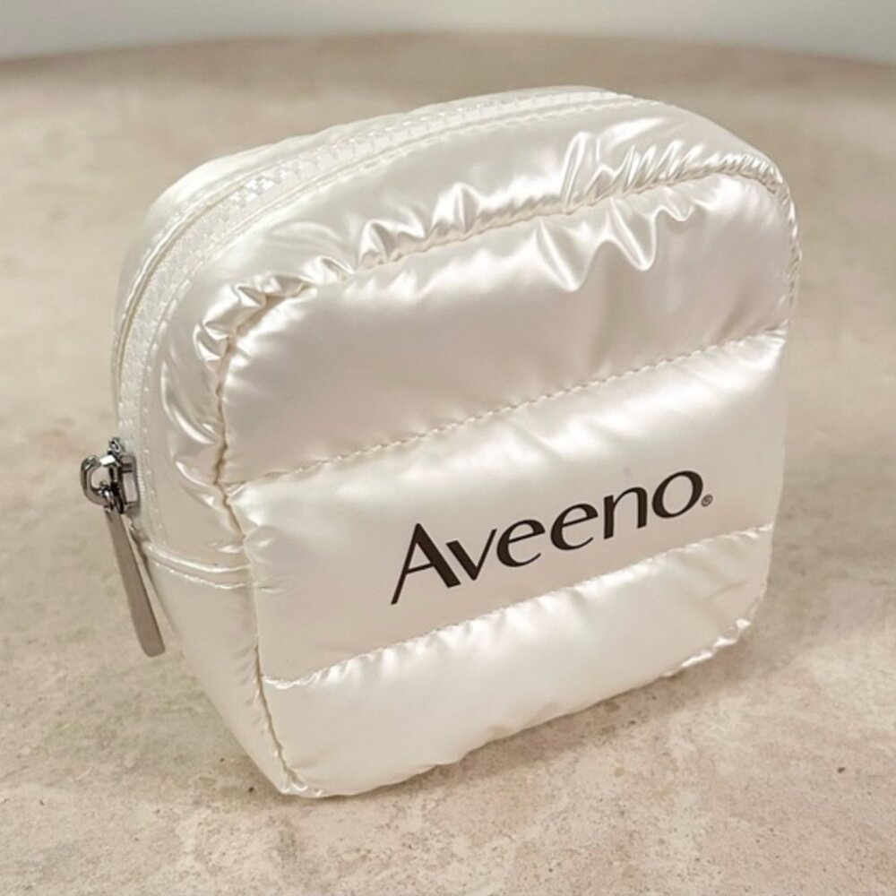Aveeno Pearl White Puffer Pouch